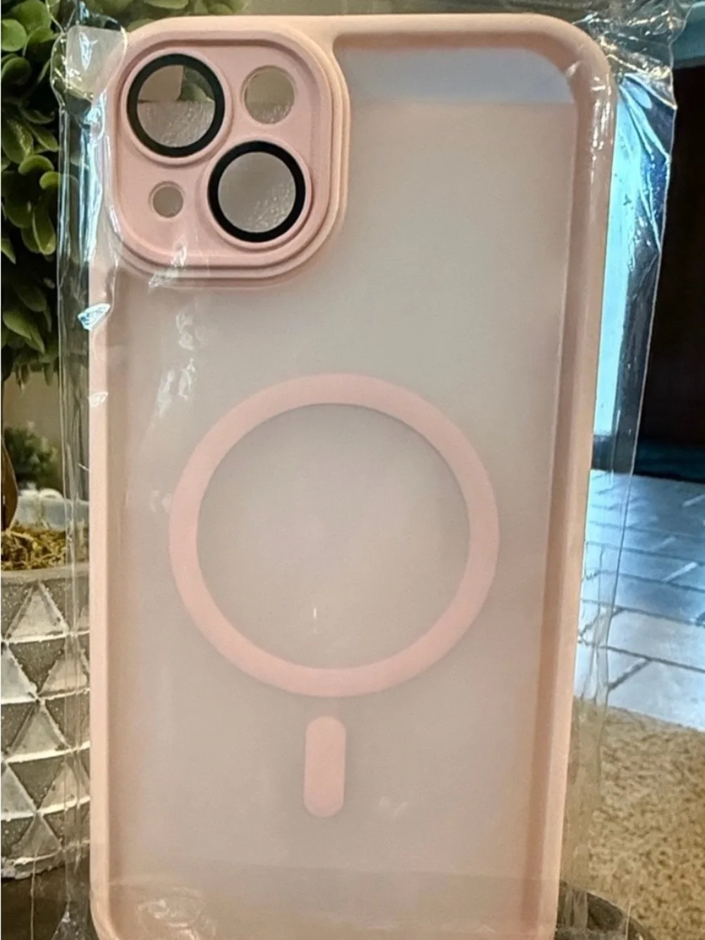 Pink Magnetic-compatible Phone Case for iPhone 15 Plus - Slim Protective Cover